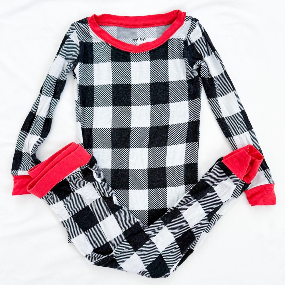 Little Sleepies Buffalo Plaid Long Sleeve Two Piece Pajama Set 18-24 months